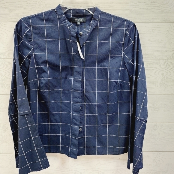 Madewell Tops - Madewell Bell Sleeve Plaid Blouse